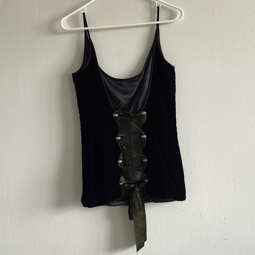 Valentino Black Velvet Top